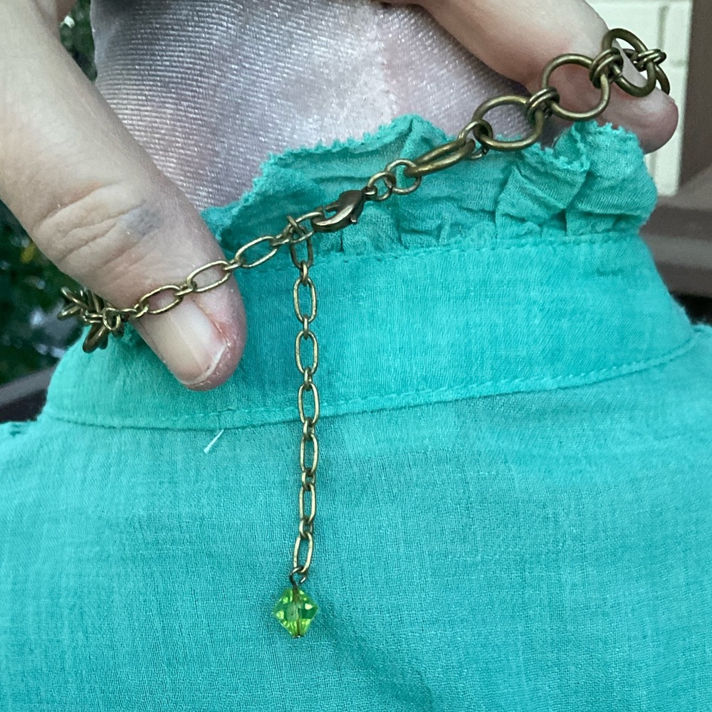 Vtg 60’s Necklace With Rectangular Flat Beads Cha… - image 8